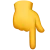 finger pointing down low budget flights